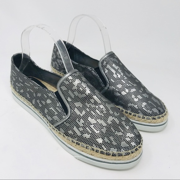 Jimmy Choo Shoes - Jimmy Choo Silver Metallic Espadrille Sneakers
